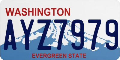 WA license plate AYZ7979