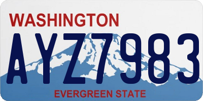 WA license plate AYZ7983