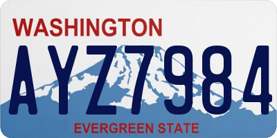 WA license plate AYZ7984