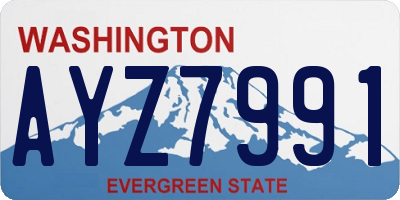 WA license plate AYZ7991