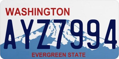 WA license plate AYZ7994