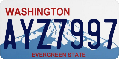 WA license plate AYZ7997