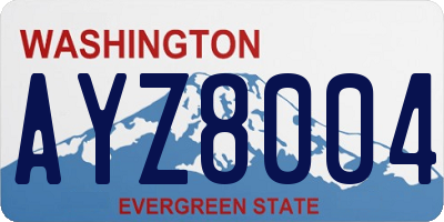 WA license plate AYZ8004