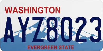 WA license plate AYZ8023