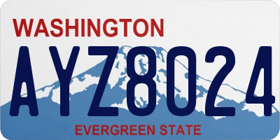 WA license plate AYZ8024