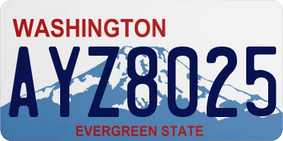 WA license plate AYZ8025