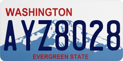 WA license plate AYZ8028