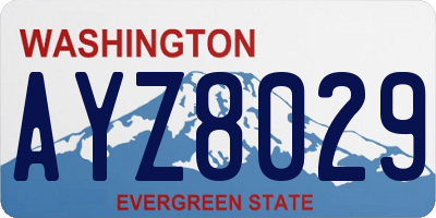 WA license plate AYZ8029