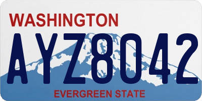 WA license plate AYZ8042