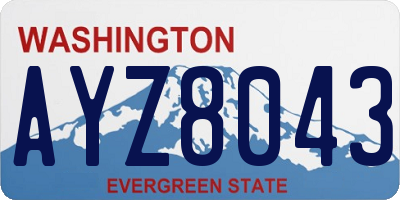 WA license plate AYZ8043