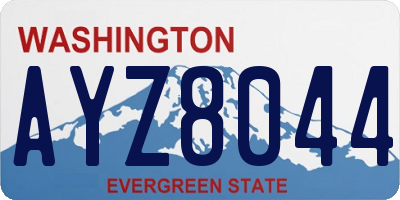 WA license plate AYZ8044