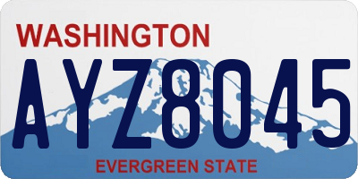 WA license plate AYZ8045