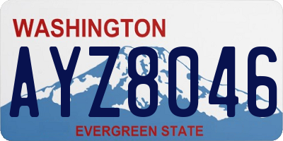 WA license plate AYZ8046