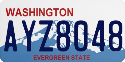 WA license plate AYZ8048