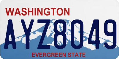 WA license plate AYZ8049