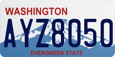 WA license plate AYZ8050