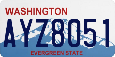 WA license plate AYZ8051