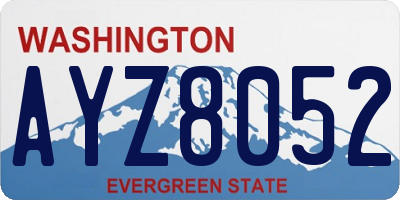 WA license plate AYZ8052