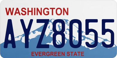 WA license plate AYZ8055