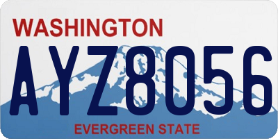 WA license plate AYZ8056