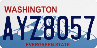 WA license plate AYZ8057