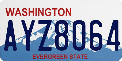 WA license plate AYZ8064