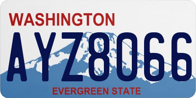 WA license plate AYZ8066