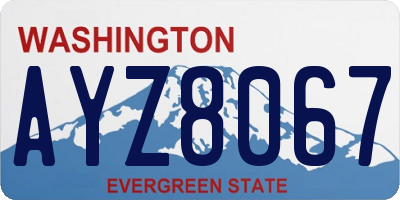 WA license plate AYZ8067