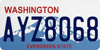 WA license plate AYZ8068