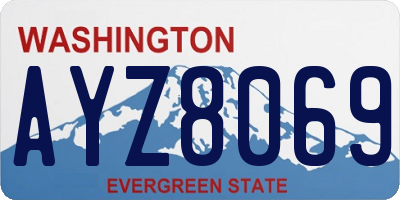 WA license plate AYZ8069