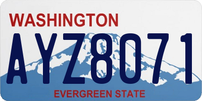 WA license plate AYZ8071