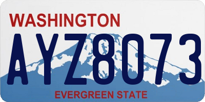 WA license plate AYZ8073