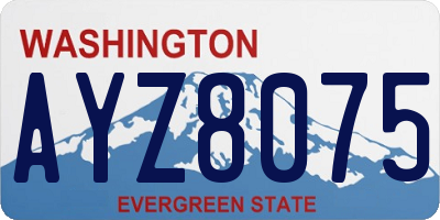 WA license plate AYZ8075