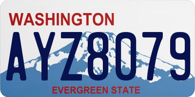 WA license plate AYZ8079