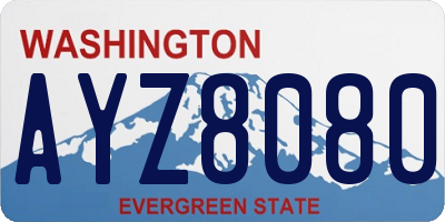 WA license plate AYZ8080