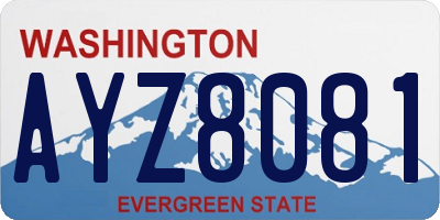 WA license plate AYZ8081