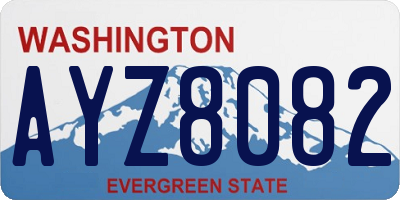 WA license plate AYZ8082