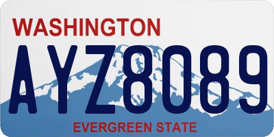 WA license plate AYZ8089