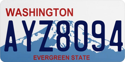 WA license plate AYZ8094