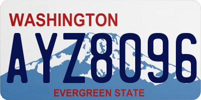 WA license plate AYZ8096