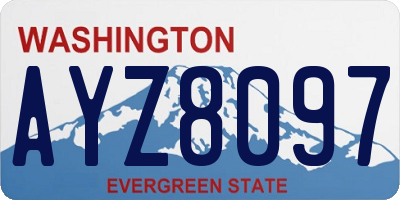 WA license plate AYZ8097