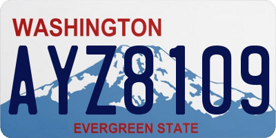 WA license plate AYZ8109