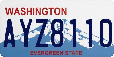 WA license plate AYZ8110