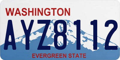 WA license plate AYZ8112