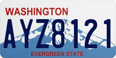 WA license plate AYZ8121