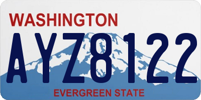 WA license plate AYZ8122