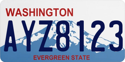 WA license plate AYZ8123