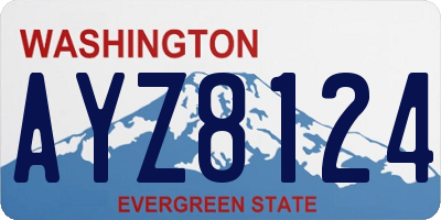 WA license plate AYZ8124