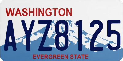 WA license plate AYZ8125