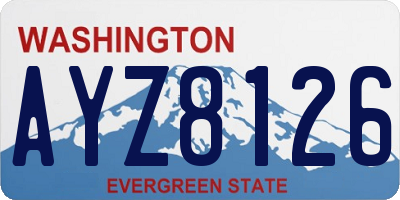 WA license plate AYZ8126